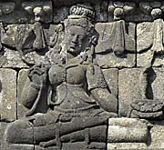 A Female Bodhisattva | Borobodur Relief by Asienreisender